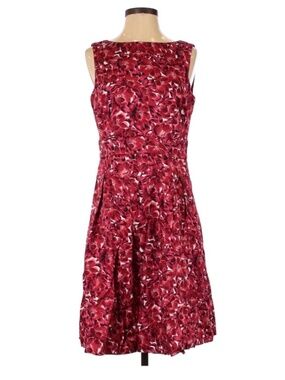 Talbots Elegant Red Floral Dress — Size 4